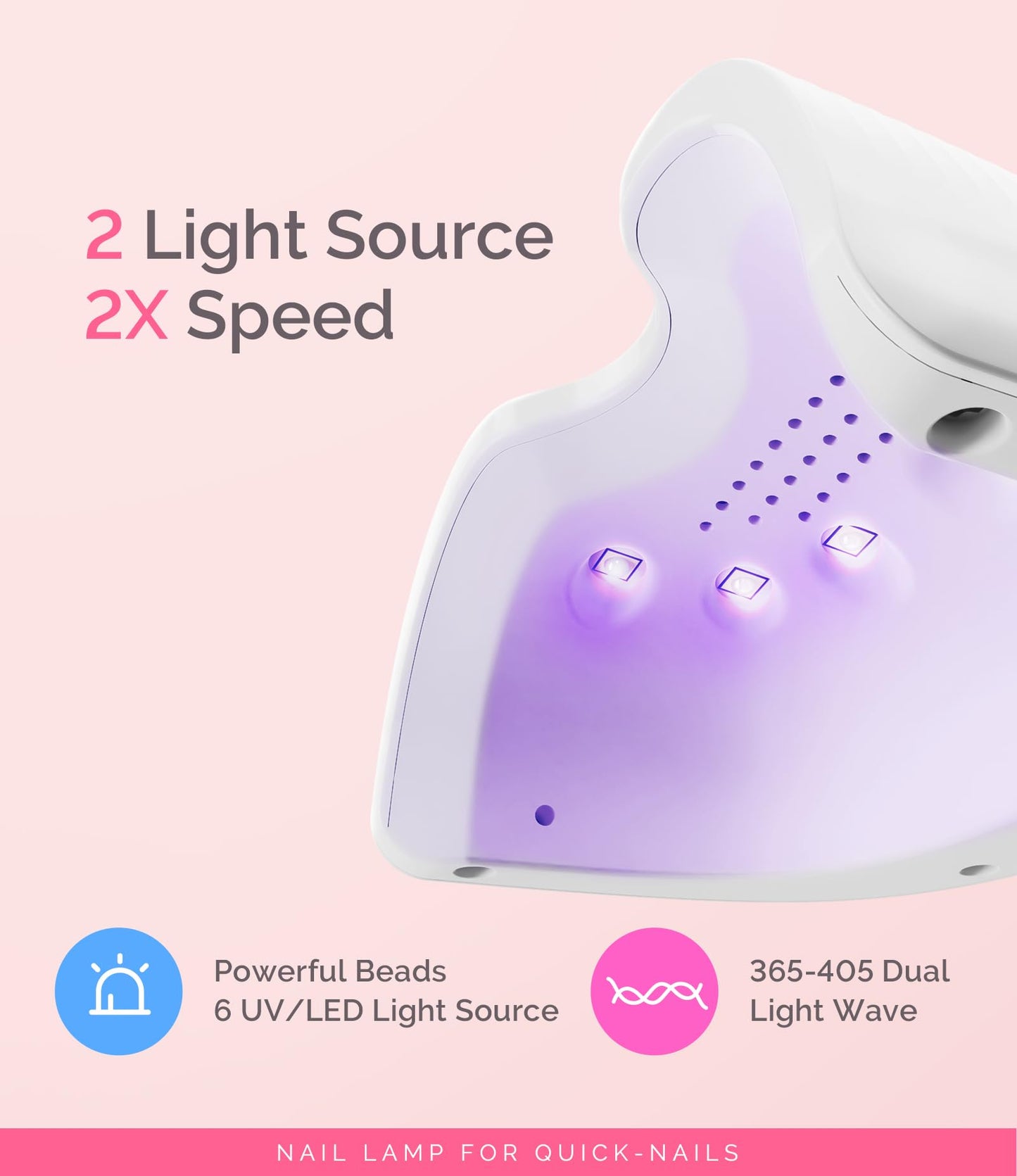 MelodySusie Small Cordless UV Nail Lamp, P-ART06G Rechargeable Portable LED UV Light with Smart Sensor, 4-Finger Curing for All