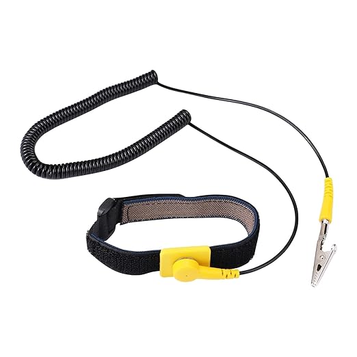 Anti Static Wrist Strap, 11" Anti Static Wristband Grounding Bracelet with Alligator Clip and Extendable Long Cable, Fits ...