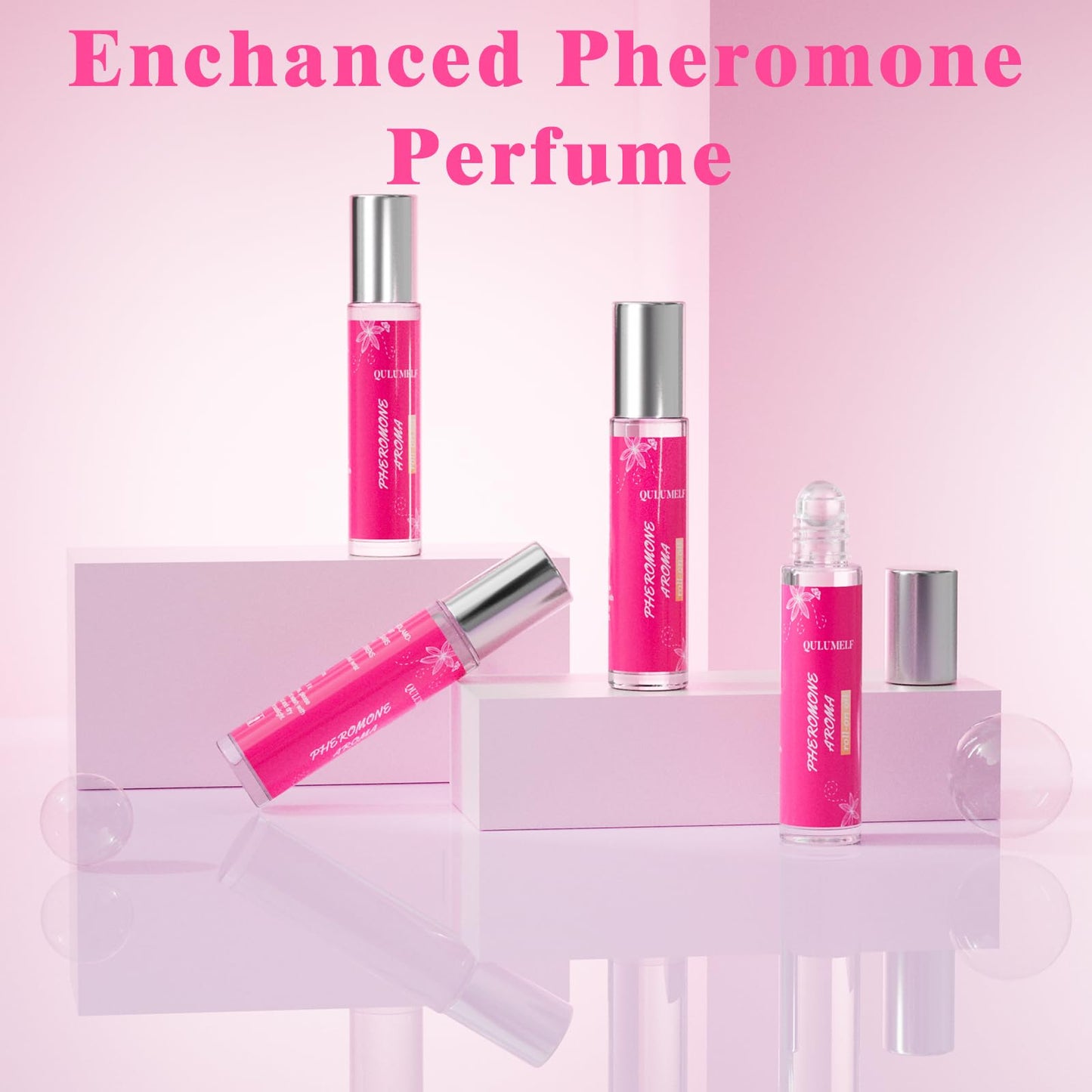 QULUMELF Pheromone Perfume for Women,Fragrance Pheromone Cologne Attract Men, Long Lasting Women's Perfume, Roller Ball Design, Portable and Fruity