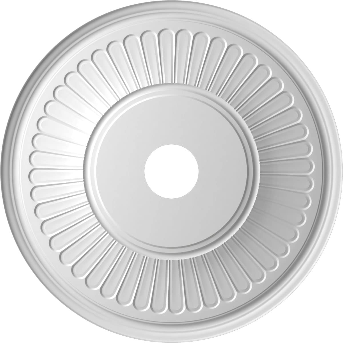 Ekena Millwork 22Od X 3 1/2Id X 1P Berkshire Thermoformed Pvc Ceiling Medallion (Fits Canopies Up To 10 1/8), Aged Copper