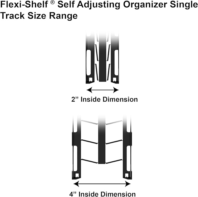 Display Technologies Flexi, Drink Organizer for Flat Shelves (8 to 32oz) - Black w/ 17” Channels - 5 per Carton, Fridge Storage for Cans, Bottles, Beers, Water and More
