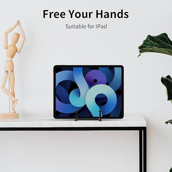 Kruodop 4 Pack 6" Metal Square Frame Easel Stands - Multi-Use Tabletop Display for Plates, Photos, Art, Books, Signs | Durable Mini Easels for Home Decor, Office, Studio & Vinyl Records