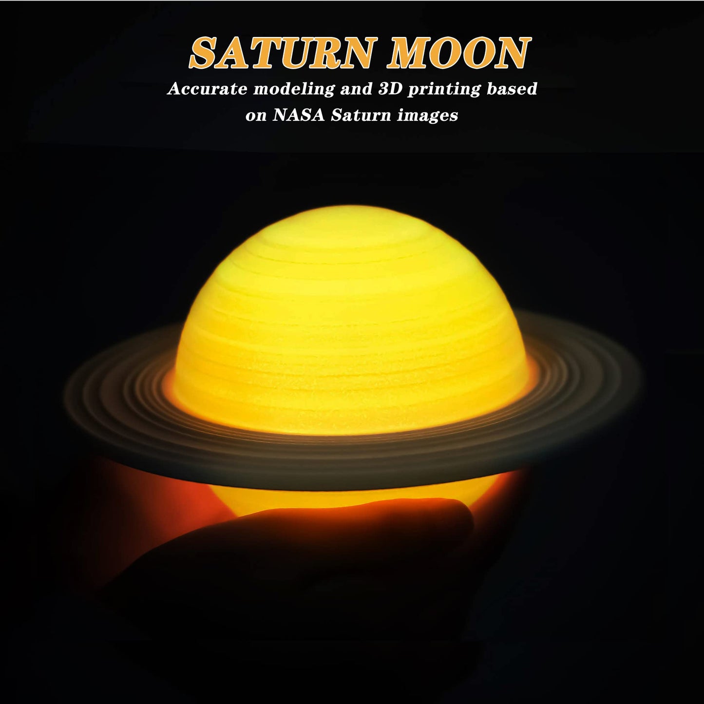 YDSIII 3D Moon Lamp Galaxy Lamp 8.66 inch Multicolor LED USB Rechargeable with Remote & Touch Control, Model 01