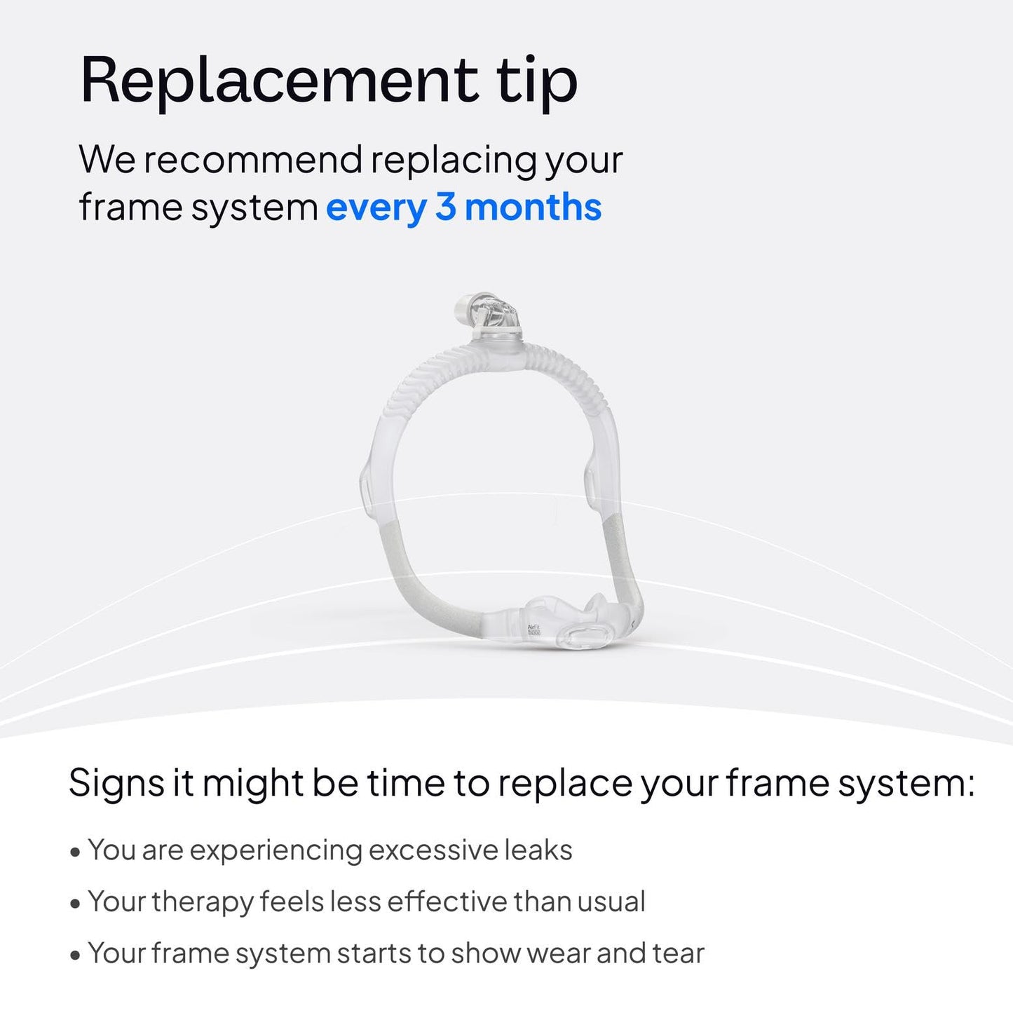 ResMed AirFit N30i Small Frame System, Elbow & Nasal Cradle Cushion - For CPAP Mask - Replacement CPAP Accessories - Small Frame / Medium Cushion