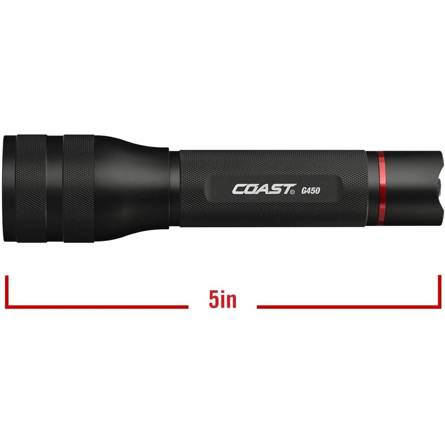 Coast G450 Twist Focus Flashlight - 1630 Lumen, Black, Aluminum, Pure Beam Technology