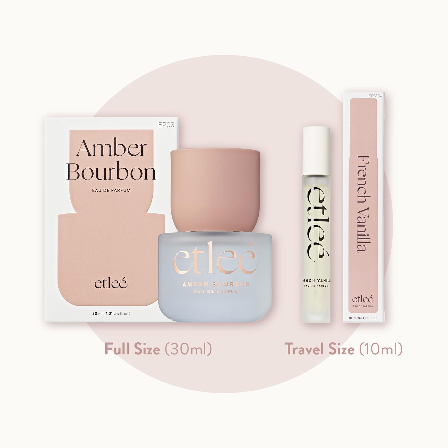 ETLEÉ Amber Bourbon Eau de Parfum 1.01oz, Long Lasting Perfume Inspired by B.carat R.ouge 540, Oriental Floral Notes With Vanilla, Amber, Saffron, Cedarwood & Jasmine, Luxury Fragrance for Women & Men