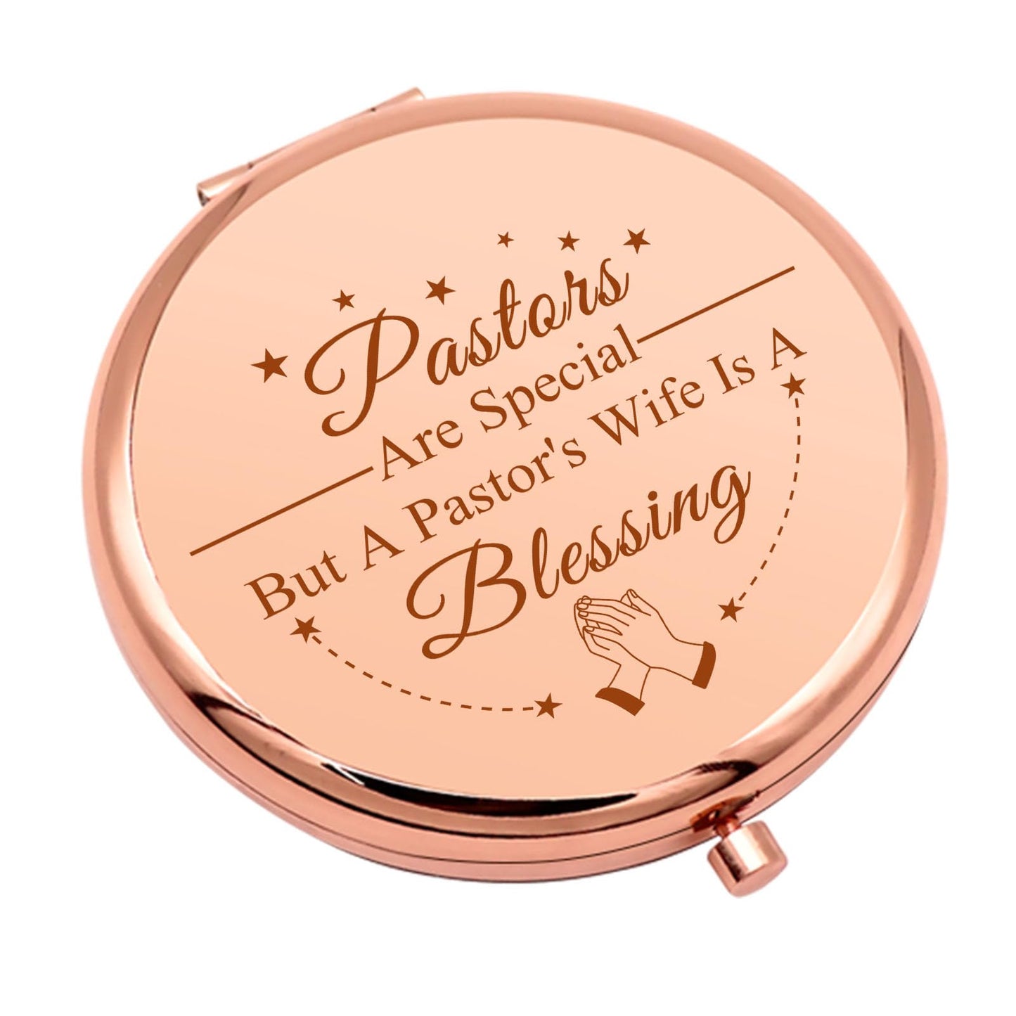 Pastor Wife Appreciation Gifts Thanks You Gift Compact Makeup Mirror for Her Religious Gift for Minister's Wife Inspirational Gi