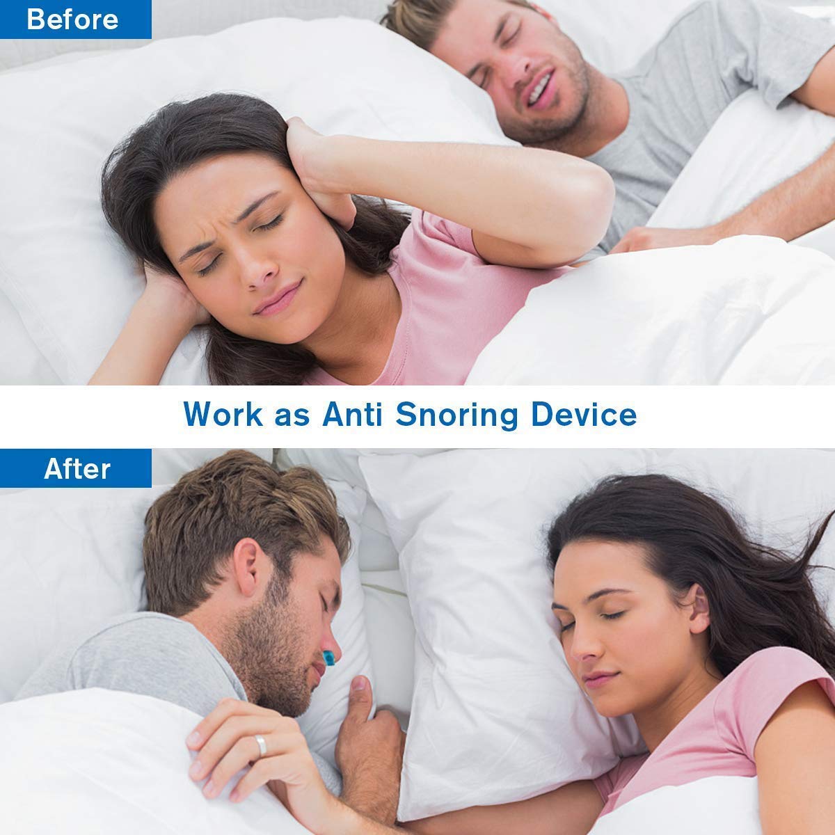 4 in 1 Anti snoring Devices,Drug-Free Snoring Relief Device – Gentle Moisturizing Mist Helps Reduce Dry Throat & Nighttime Snoring,Adjustable Wind Force Anti snoring Devices (Black)