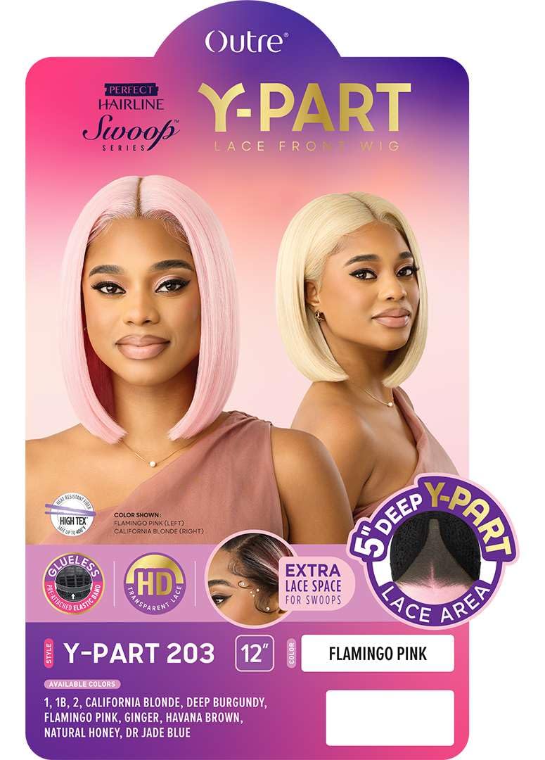 Outre Lace Front Wig - Perfect Hair Line - Swoop Series Y-Part 203 (FLAMINGO PINK)