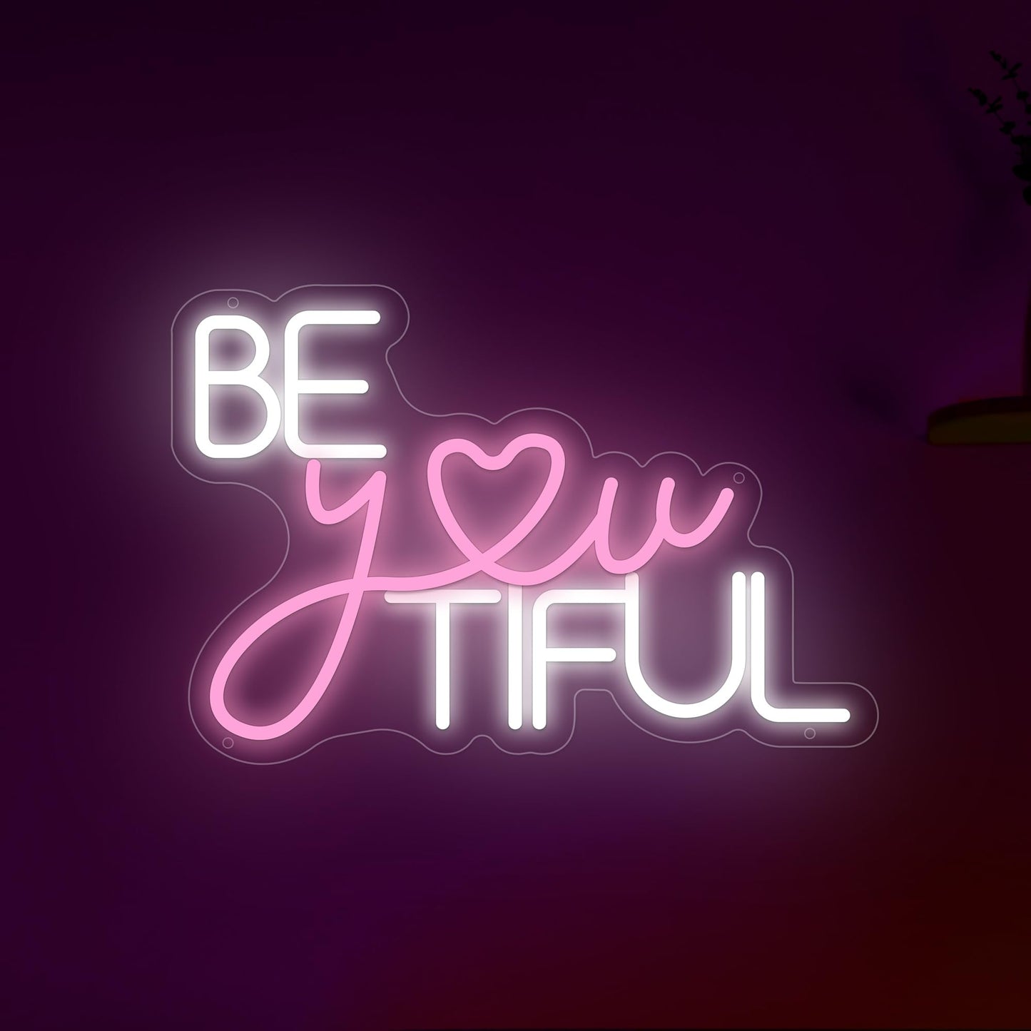Moneter Beautiful Neon Signs For Wall Decor  Beautiful Neon Led Signs For Bedroom Decor Birthday Gift For Teen Girls Light Up Sign For Home  Wedding  Party