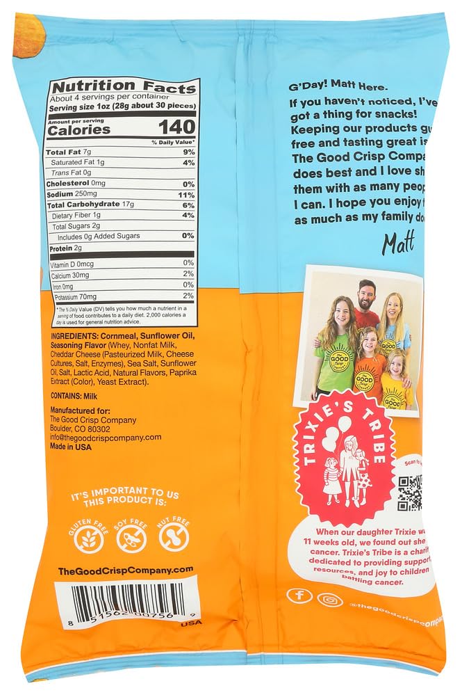 The Good Crisp Company Cheddar Cheese Balls, 4 Ounce