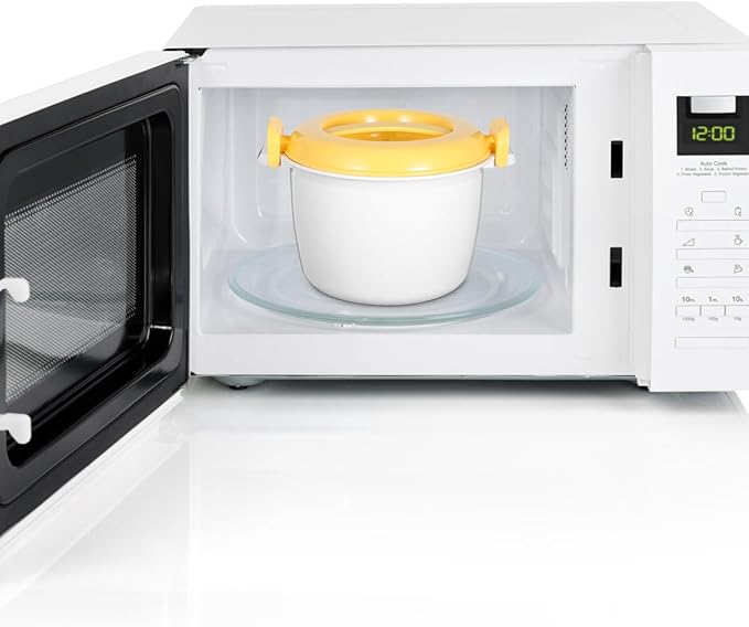 Microwave Rice Cooker Plastic Microwave Steamer Bowl for Vegetables Pasta Soup Food Storage Container