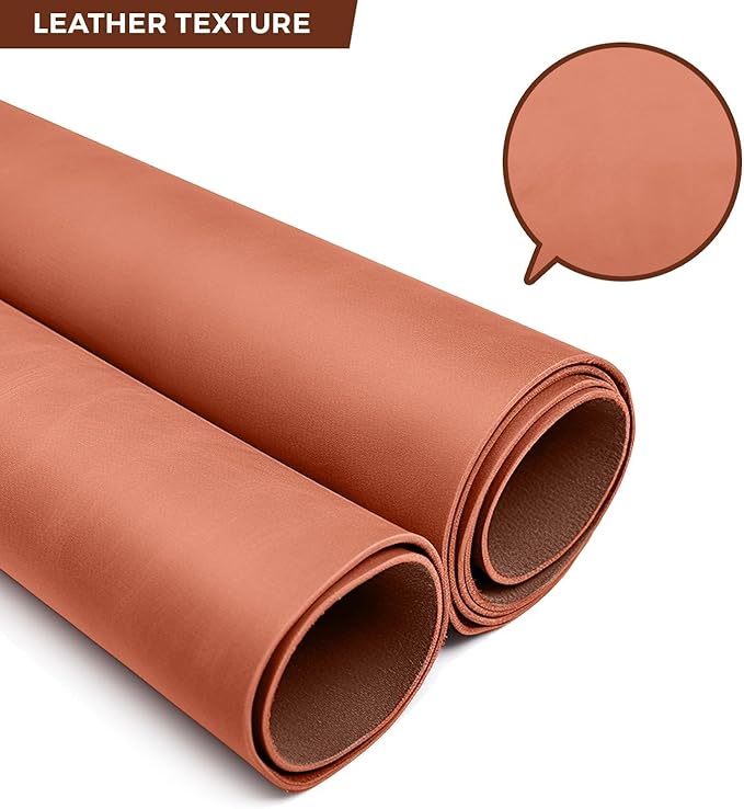 Tooling Leather Full Grain Sheets Genuine Cowhide Leather 1.8mm-2.0mm Thick Square Piece for Sewing Hobby, Crafting Leather Work Cognac 12"x12"