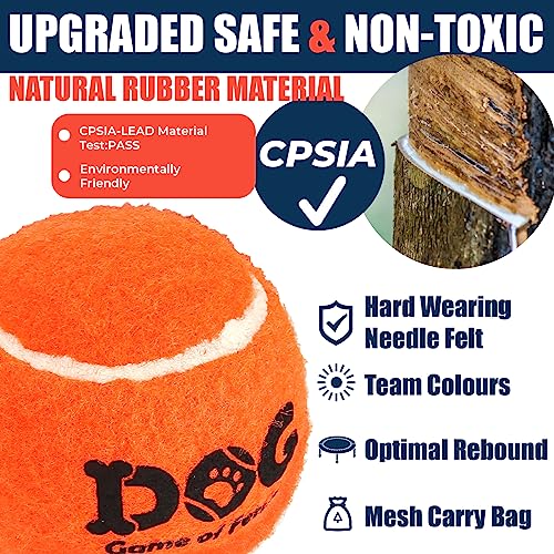 AMA SPORT Tennis Balls for Dogs 12 Pack 2.5" Red Dog Tennis Balls for Puppy Small Medium Dog Toys, Designed for Dogs Float...