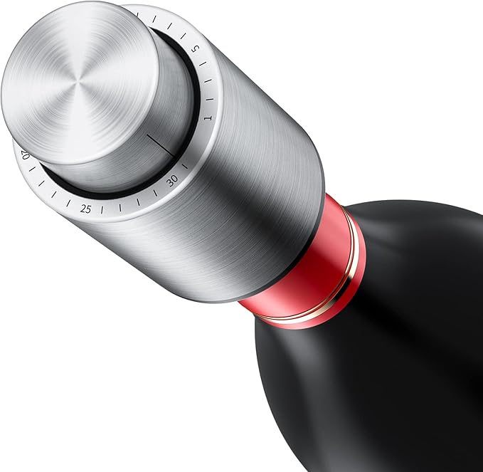 Wine Bottle Stoppers，2-in-1 Vacuum Wine Stopper，Stainless Steel Wine Savers, Reusable Wine Preserver, Vacuum Pump Corks Keep Wine Really Fresh, Best Gift Accessories,Hanlomele(1 Pack)