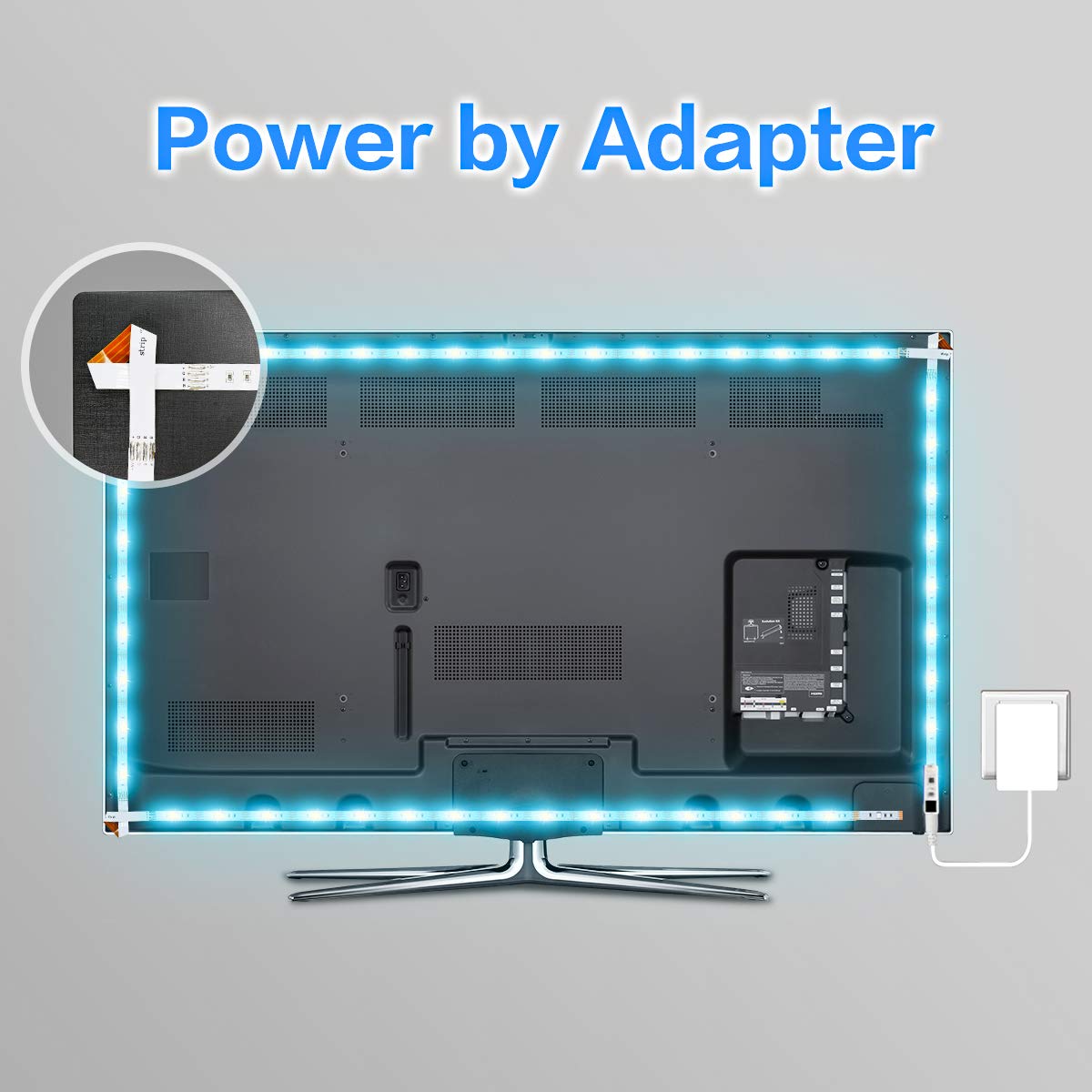BASON LIGHTING LED TV Backlight, 4096 DIY Color Changing, 75-82in, SMD 5050, Ultra-Long Strip Lights with Remote, Model U2M4