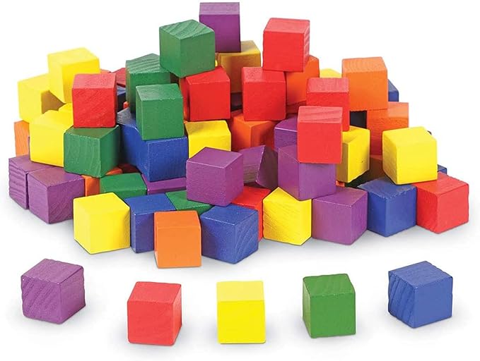 Wood Blocks for Crafting, Unfinished Wood Cubes, 1/2 Inch Natural Wooden Blocks, Pack of 180 Wood Square Blocks, Wooden Cubes for Arts and Crafts and DIY Projects