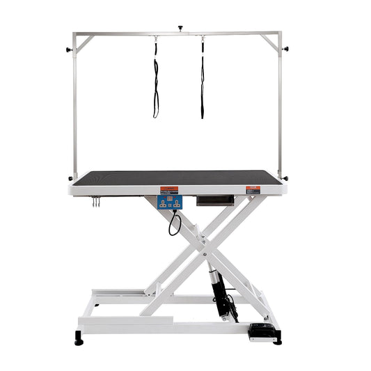 VEVOR 50 Inch Pet Grooming Table, Heavy Duty for Large Dogs, Height Adjustable, Anti Slip Tabletop, Grooming Arm Included, Max Load 400LBS