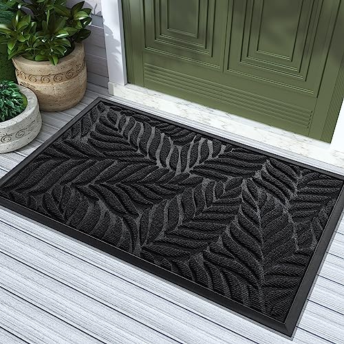 Yimobra Front Door Mat Outdoor Indoor, 29.5x17 All-Season Waterproof Door Mat Outside Entrance, All-Weather Non-Slip Outsi...