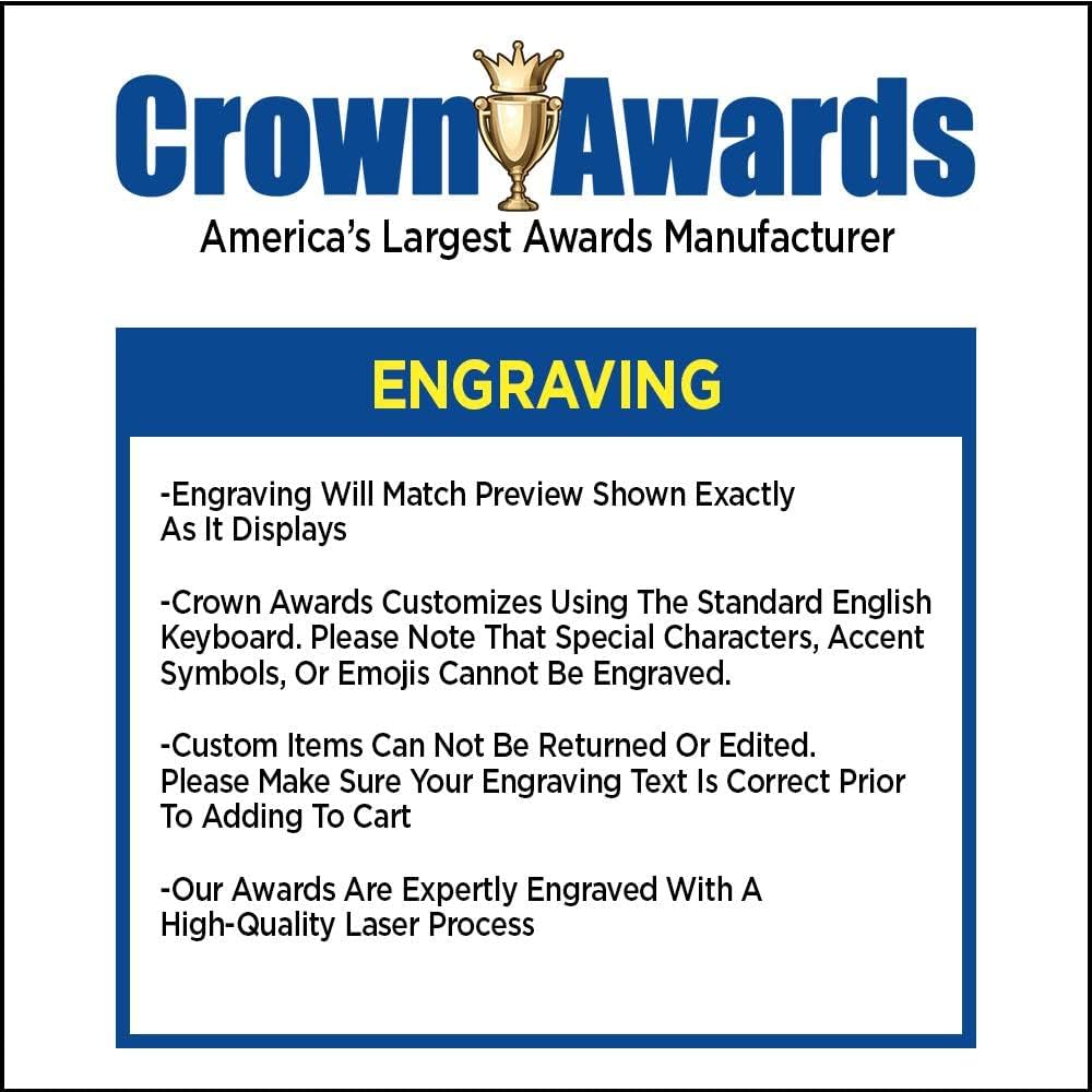 Crown Awards Customizable Crystal Trophy, 12.20" Engraved Skyscraper Crystal Award