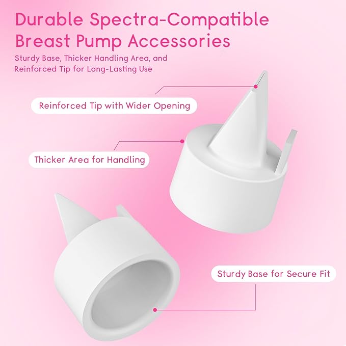 Breast Pump Parts for Spectra S1/S2/13 Plus, Not Original Accessories, Spectra Flange Inserts Replacement Include 13mm Flange&Duckbill Valve