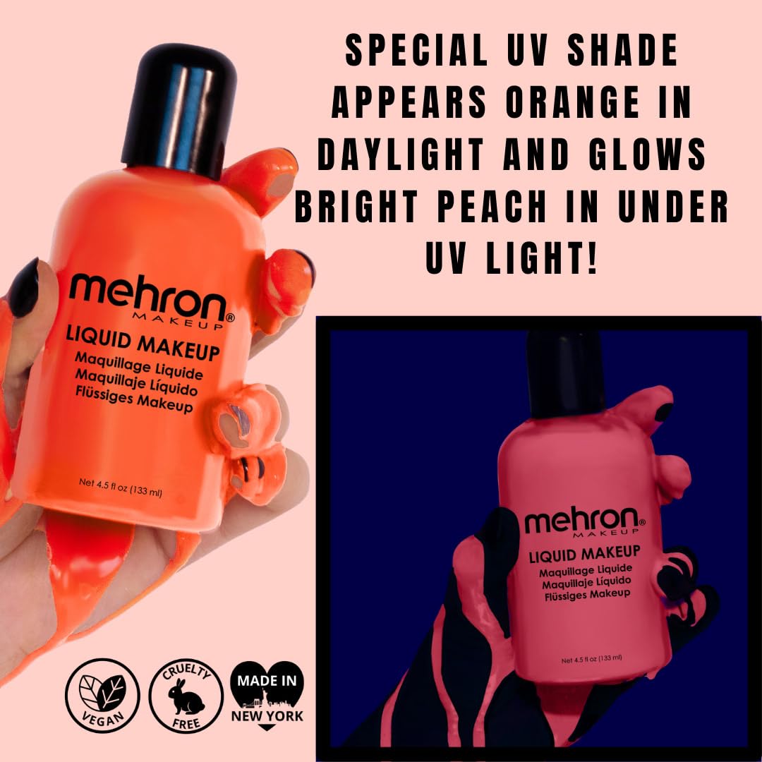 Mehron Makeup Liquid Makeup | Face Paint and Body Paint 4.5 oz (133 ml) (SABLE BROWN)