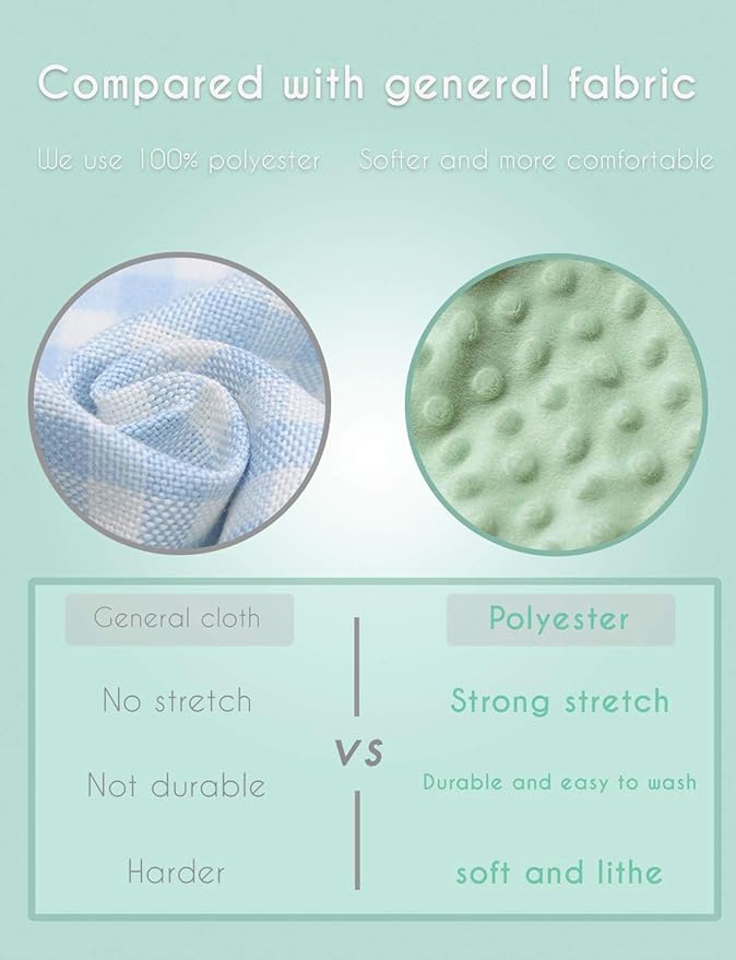 Baby Changing Pad Cover, Super Soft Plush Dot Diaper Changing Table Covers for Baby Girls and Boys, Ultra Comfortable, Safe for Babies, Fit 32"/34'' x 16" Pad (Green)