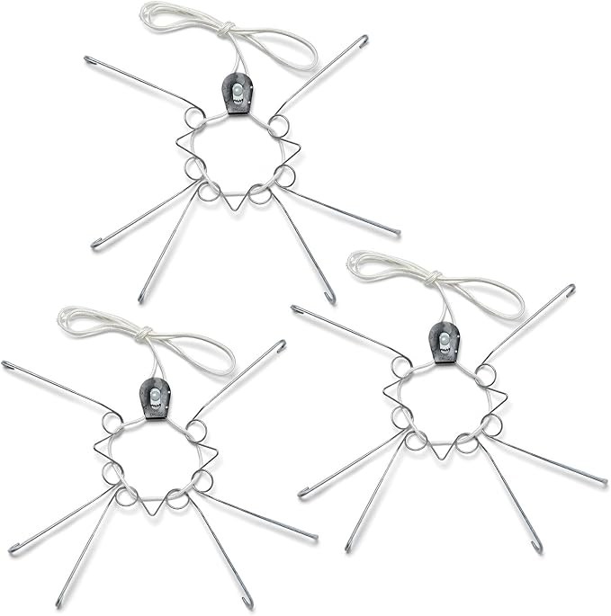 Display Buddie Adjustable Wall Plate Hanger - for Round Platter Bowl Tray Art Wall Display - Steel - Silicone Hooks – Large 3-Pak 14"-22" up to 8 lbs