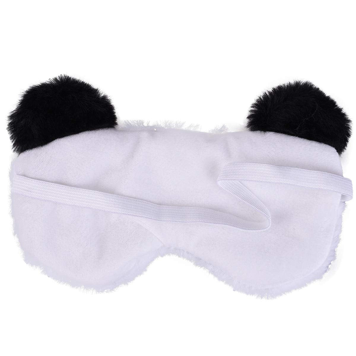 Ulbemoll Cute Panda Sleeping Mask, Soft Fluffy Plush Blindfold Funny Novelty Animal Sleep Mask Eye Cover Eyeshade for Kids Girls Boys Women Men Night Nap Travel Meditation (Black & White, Panda)