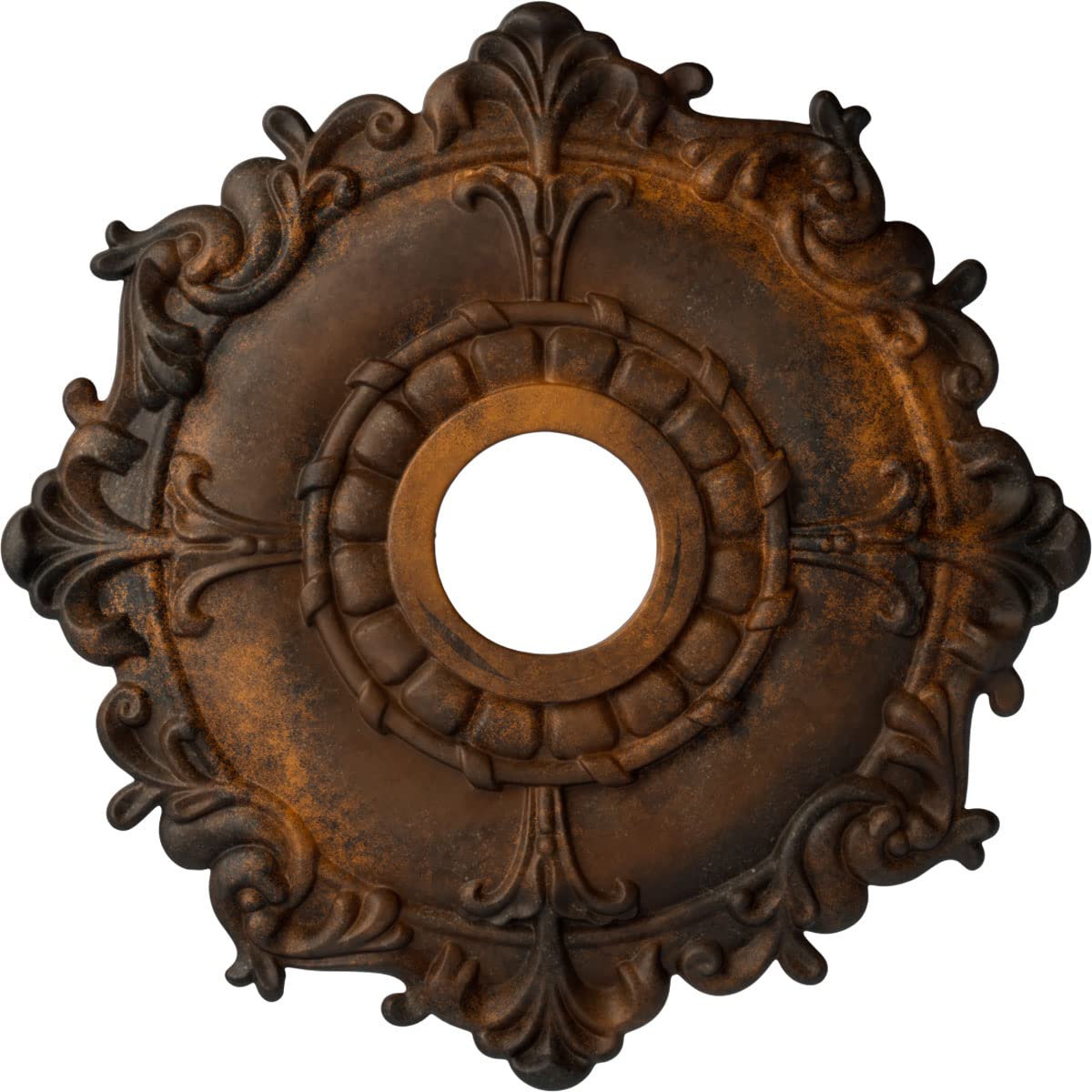 Ekena Millwork Cm18Rlrus Riley Ceiling Medallion, Rust