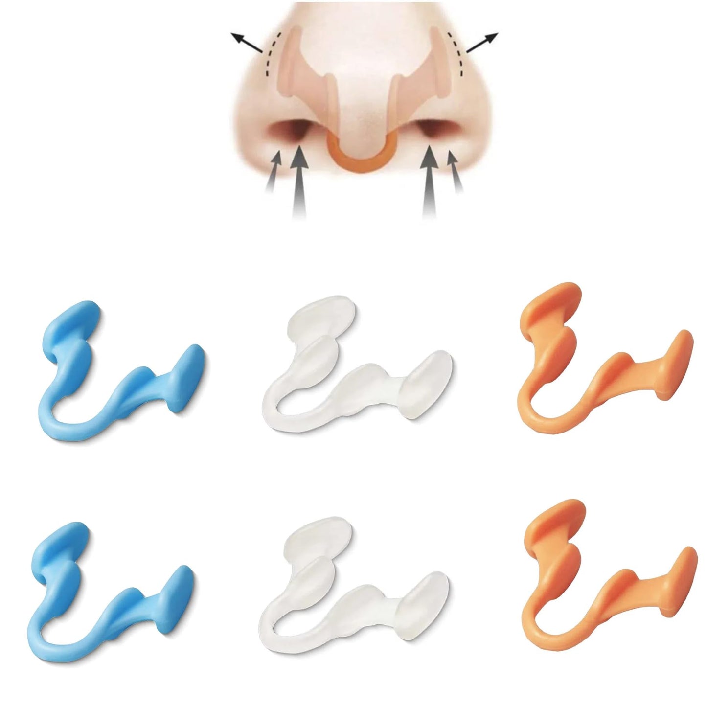 Nasal Dilator for Better Sleep Natural, Comfortable, Anti Snoring Device, Snoring Solution for Maximum Airflow and Easier Breathing 6 Pieces,Nasal dilators for Breathing