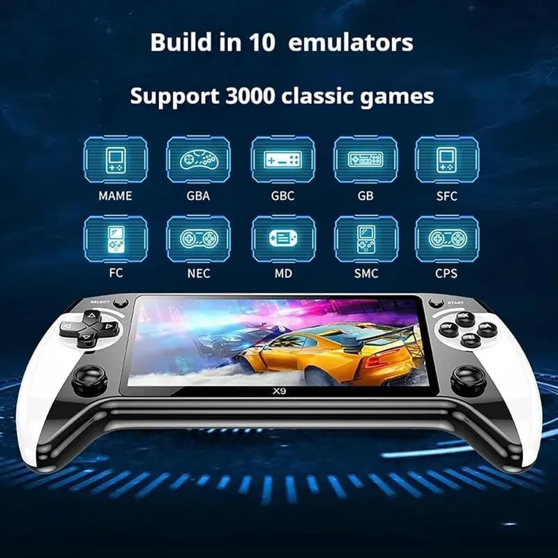 Saker Retro Handheld Game Console Player,Retro Game Console with 5.5" HD Screen, TV Output, Pre-Loaded Games, Wireless Support for Handheld Gaming (1 PC)