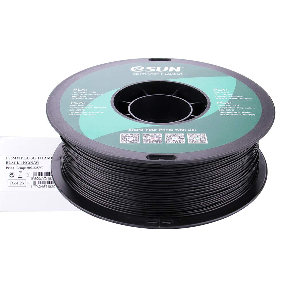 eSUN PLA PRO (PLA+) 3D Printer Filament, Dimensional Accuracy +/- 0.03mm, 1kg Spool, 1.75mm, Black