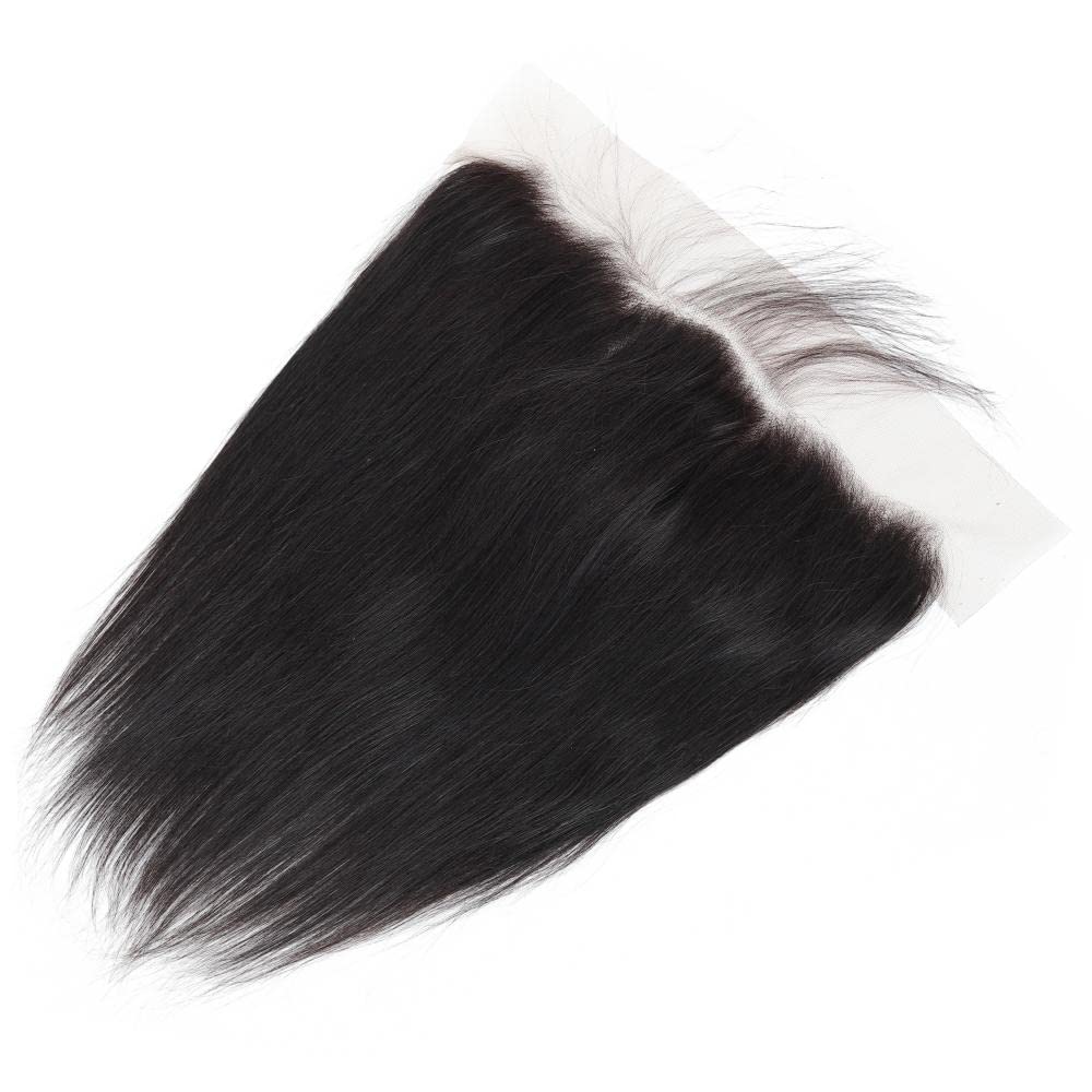 13x4 Ear to Ear Transparent HD Lace Frontal Closure 12A Unprocessed Brazilian Virgin Human Hair 16 Inch Silky Straight Full Lace