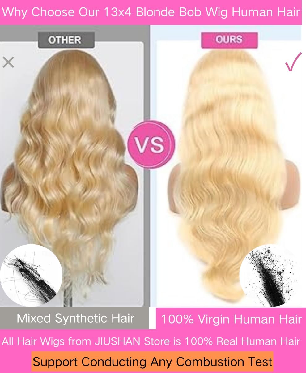 28inch 613 Blonde Body Wave Lace Front Wigs Human Hair Pre Plucked Blonde 13x4 Body Wavy Transparent Lace Frontal Wig Human Hair