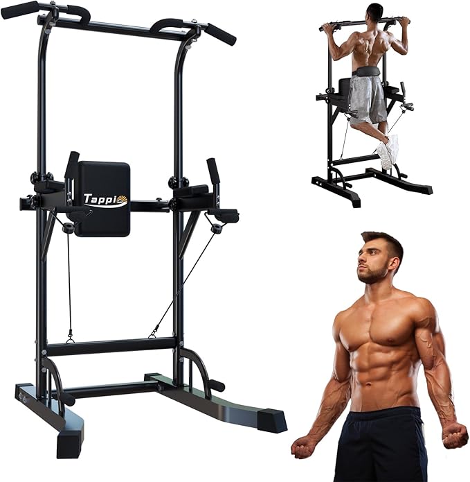 Tappio Power Tower Pull Up Bar for Home Gym, Multi Functional Pull Up Bar Stand Dip Bar Station, Adjustable Height Workout...
