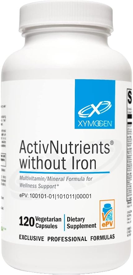 XYMOGEN ActivNutrients Without Iron - Multivitamin Multimineral for Wellness, Immune, Energy and Mood Support - Chelated M...