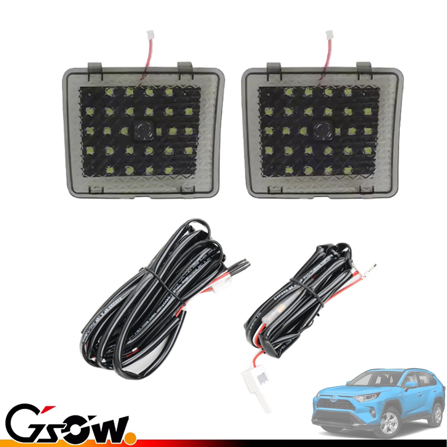 Gsowo 2 Pcs Led Trunk Overhead Lights For Toyo-Ta Rav4 2022 2023 2024  Rav4 Accessories Rear Hatch Door Lid Trunk Cargo Lamp Trunk Ceiling Lighting