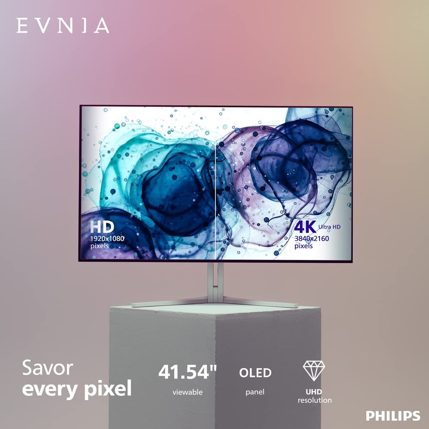 Philips Evnia 42M2N8900 41.5    4K Oled Gaming Monitor, 4K Uhd, 138Hz 0.1Ms Gtg, Freesync Premium, Hdr10, Usb-C Docking, Kvm, 10