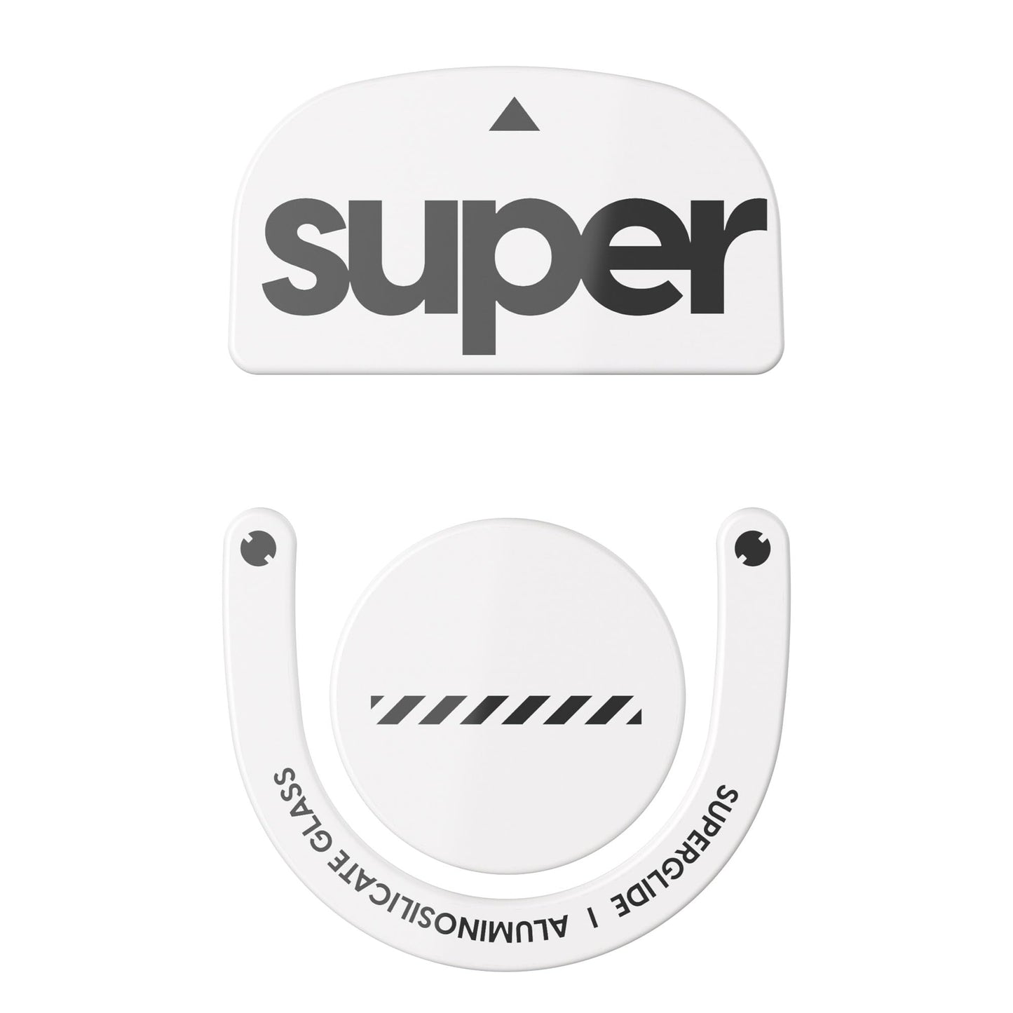 Superglide Glass Mouse Skates for Logitech G Pro X Superlight 2 (Type-C, White) - Ultra Smooth Glide, Durable Glass Mouse Feet