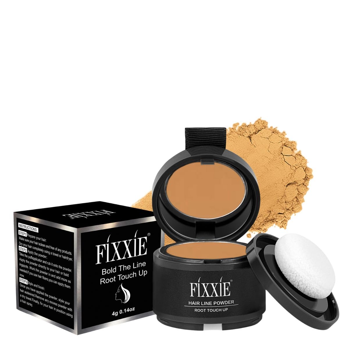 Hairline Powder, Root Touch Up Dark Blonde Powder, Instant Hair Loss Concealer for Thinning Hair, Windproof & Sweatproof Root Co