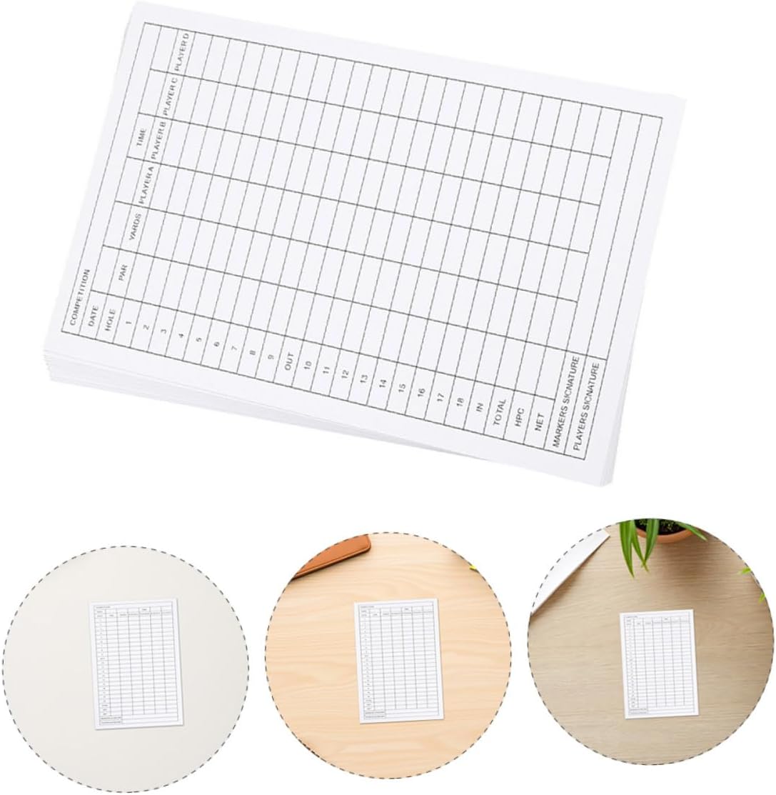 BESPORTBLE 40pcs Scorekeeper Accessory Pocket Score Scorecard Coated Outdoor Scorecards Competition Keeper, Notebook and Card Stats Paper Club Accessories Notebook, Golfs Disc Scorebook