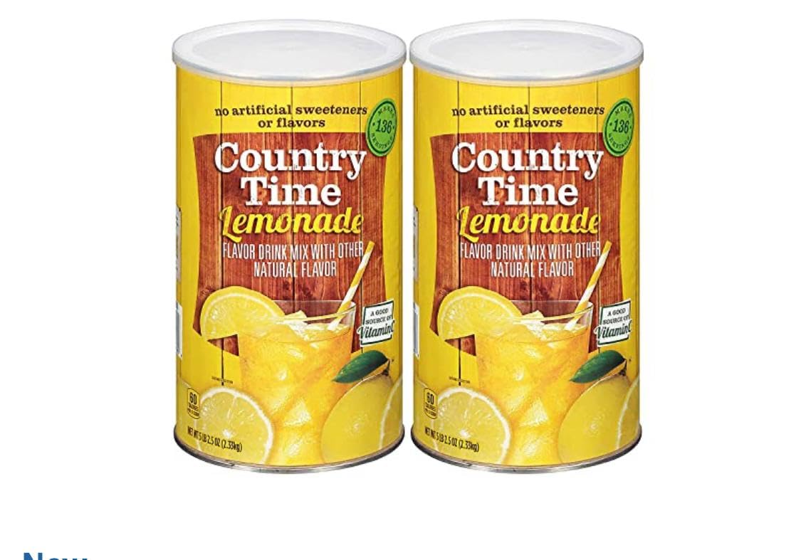 Countrys Time Powdered Lemonade Drink Mix 82.5 oz. - 2 PACK (Net Weight 10 lbs 5 oz)