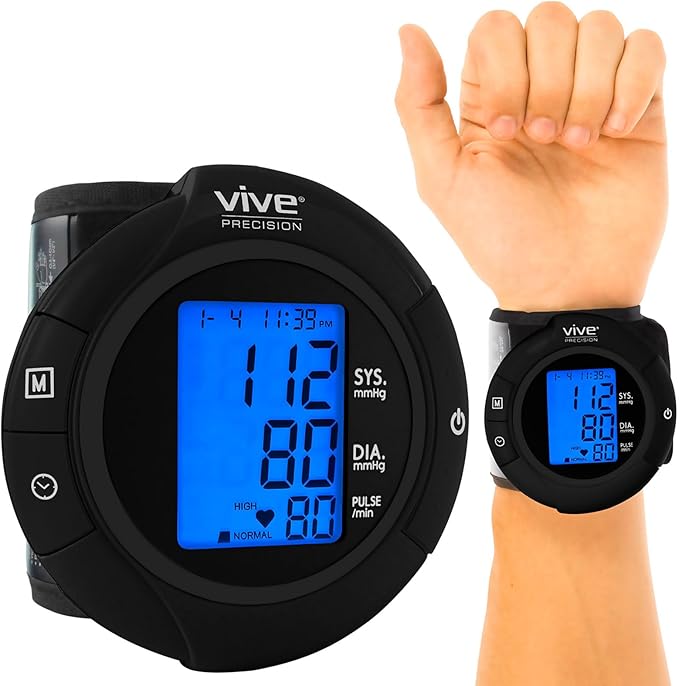 Vive Precision Smart Wrist Blood Pressure Monitor - Digital Automatic Accurate BP Cuff Machine for Irregular Heartbeat & H...