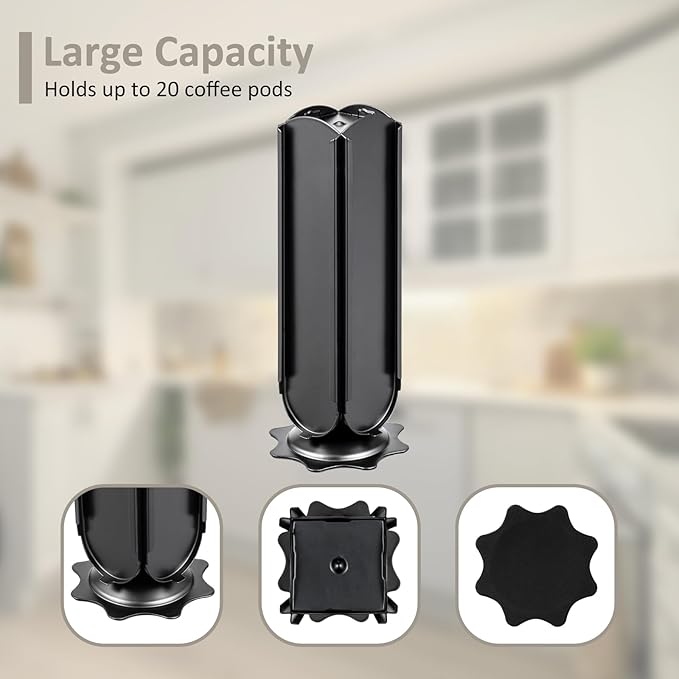 Rice rat Pods Holder Capsules with Central Extra Pod Storage (Carousel-20 Pods)