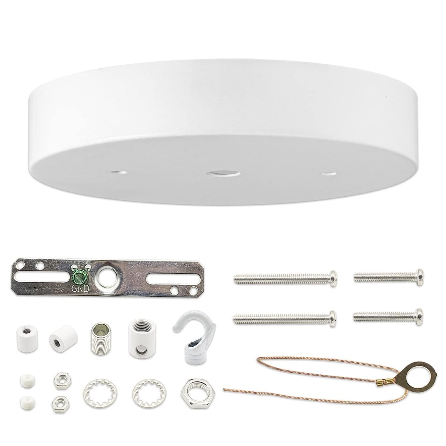 EIFHYT Canopy Kit for Chandelier 5 1/8 Ceiling Lighting Modern Steel Canopy Kit Light Fixture Cover Plate Hook & Cord Holder for