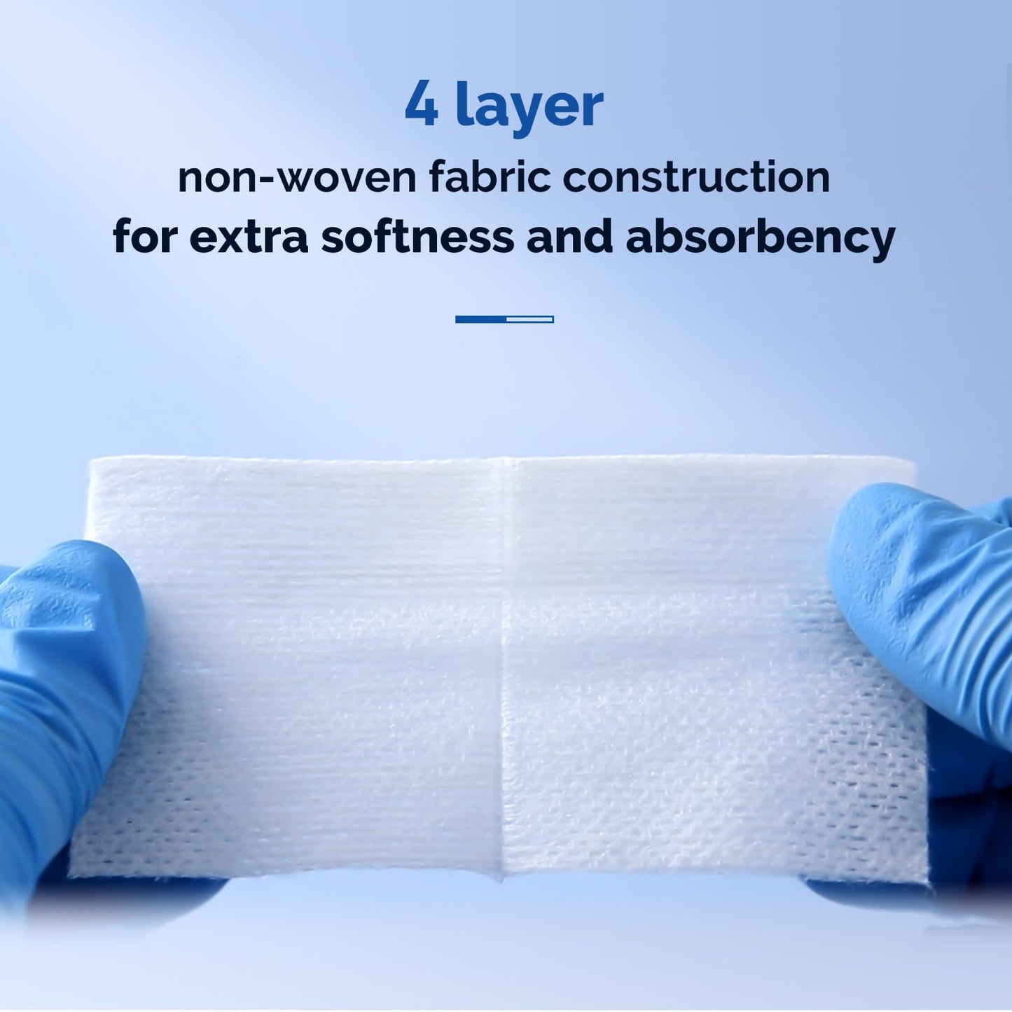 JMU Sterile Gauze Pads 2x2 Non-Woven, Highly Absorbent Sterile Gauze Sponges, 50 Packs, 100 Pcs Total