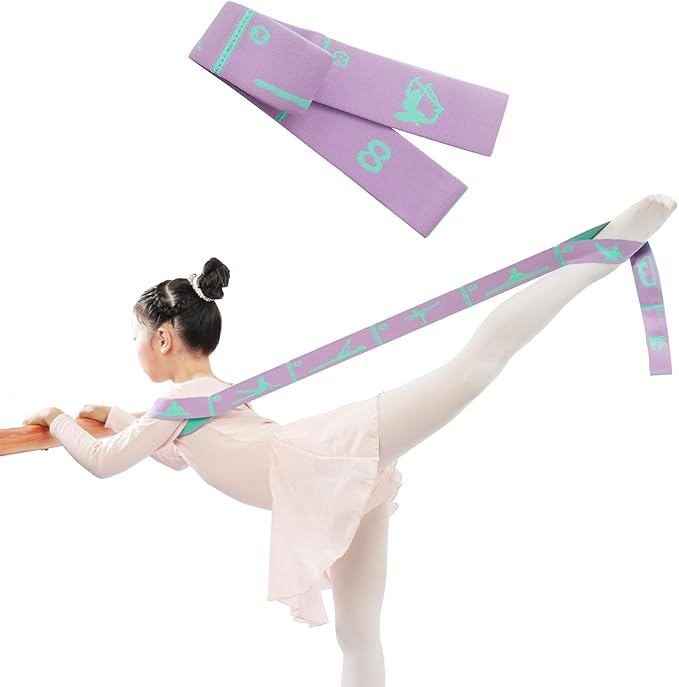 Extended 8 Loops Kids' Elastic Band – Adjustable Dance & Gymnastics Stretch Strap for Children's Training, Yoga, Pilates, ...