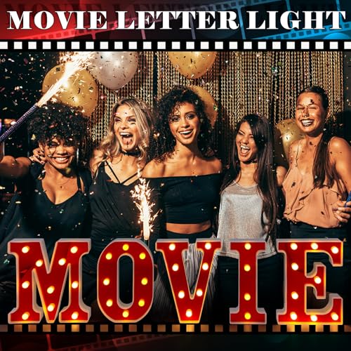 Yoiemivy LED Marquee Letters Light, Party Decoration Sign Silver Glitter Alphabet Shiny Light Up Alphabet Marquee Letter S...