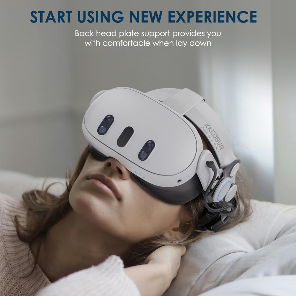 KKCOBVR Q3 PRO Comfort Battery Head Strap 10000mh Compatible with Meta Quest 3/Quest 3S Head Strap, Extend Playtime Replacement Head Strap Accessories